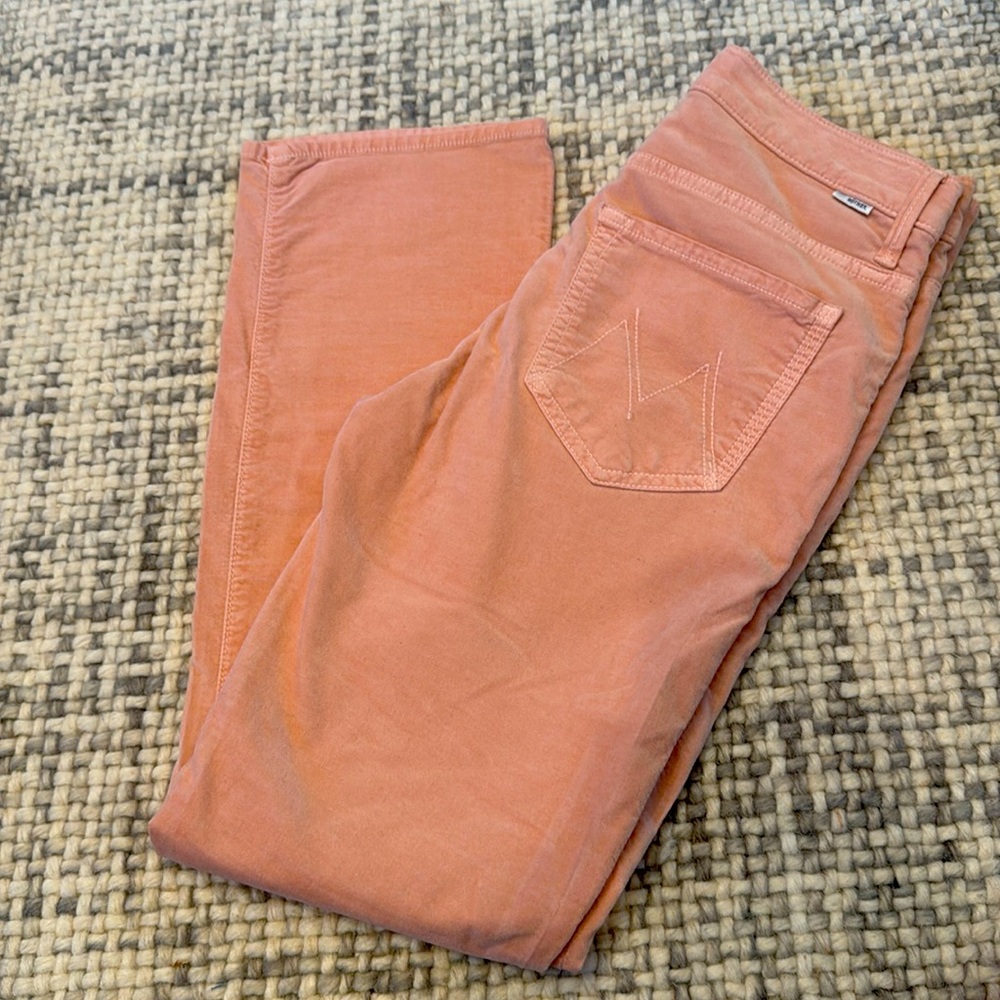 MOTHER DENIM Insider Ankle Velvet Cropped Jeans
